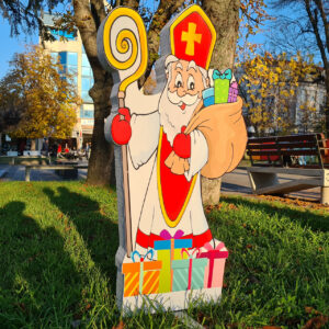 Figura 3D - MOŞ NICOLAE cu sac și cadouri