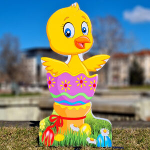 Figura 3D - Rățușcă galbenă într-un ou colorat