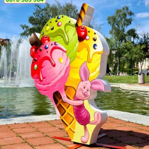 Figura 3D - Înghețată colorată