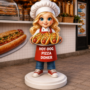 FIGURĂ PUBLICITARE – BUCĂTAR CU HOT DOG