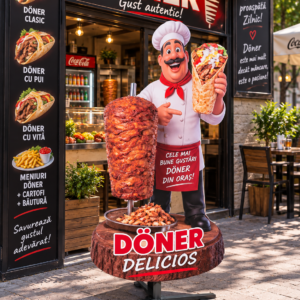 FIGURĂ PUBLICITARE – BĂIAT BUCĂTAR CU UN HOT DOG MARE (Копие)